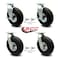 Service Caster 10 Inch Black Pneumatic Wheel Caster Swivel with Swivel Locks 2 with Brake, 4PK SCC-100S3504-PNB-TLB-BSL-2-BSL-2 - alternate 7